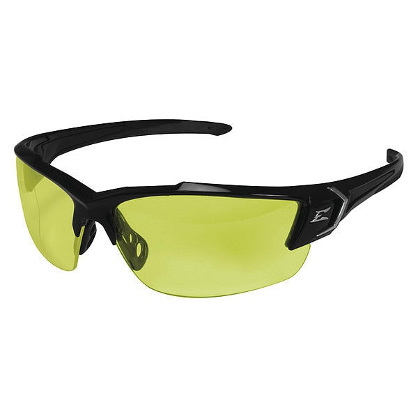 Safety Glasses, Traditional Yellow Polycarbonate Lens, Scratch-Resistant