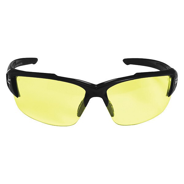 Safety Glasses, Traditional Yellow Polycarbonate Lens, Scratch-Resistant