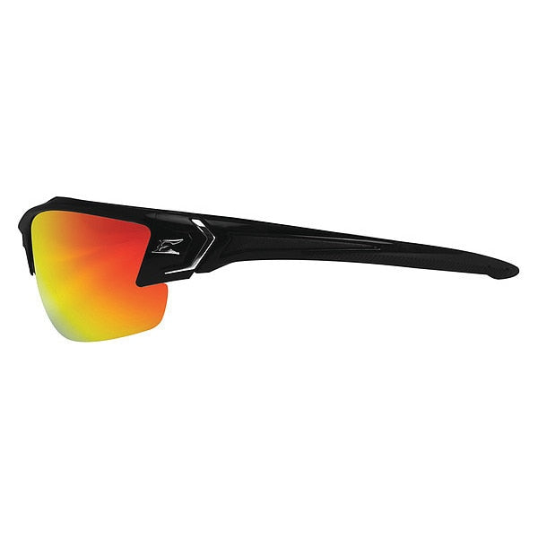 Safety Glasses, Traditional Aqua Precision Red Mirror Polycarbonate Lens, Scratch-Resistant
