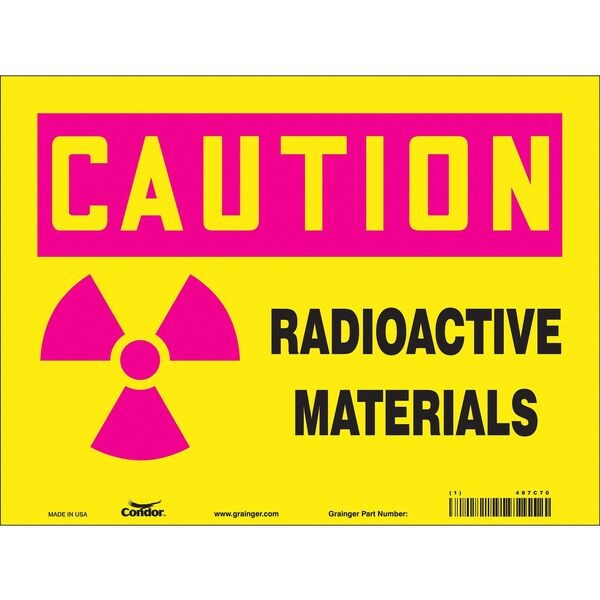 Safety Sign, 9 in H, 12 in W, Polyethylene, Vertical Rectangle, 487C70