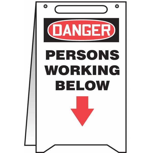 Floor Sign, 20 in H, 12 in W, Plastic, English, 487C79