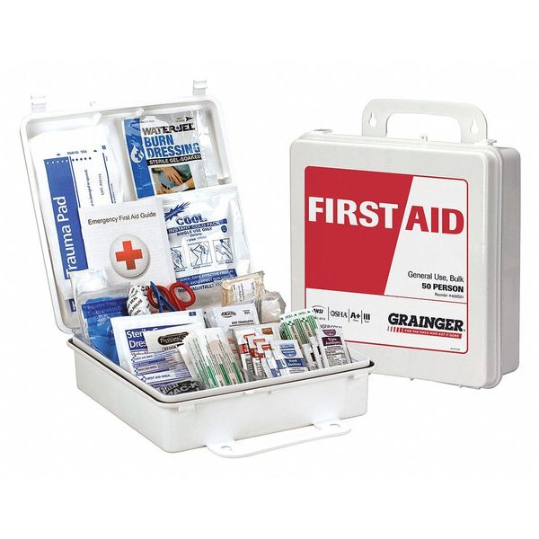 First Aid Kit, Plastic, 50 Person