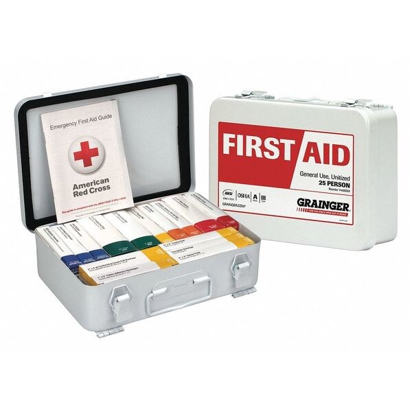 First Aid Kit, Metal, 25 Person