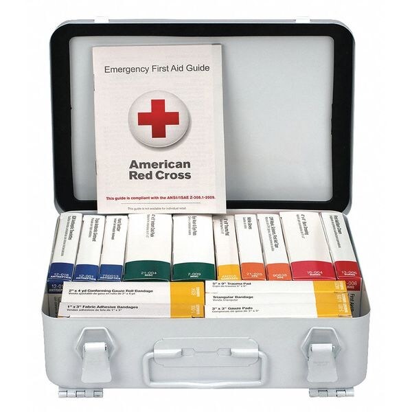 First Aid Kit, Metal, 25 Person