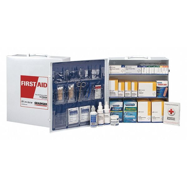 First Aid Kit, Metal, 100 Person
