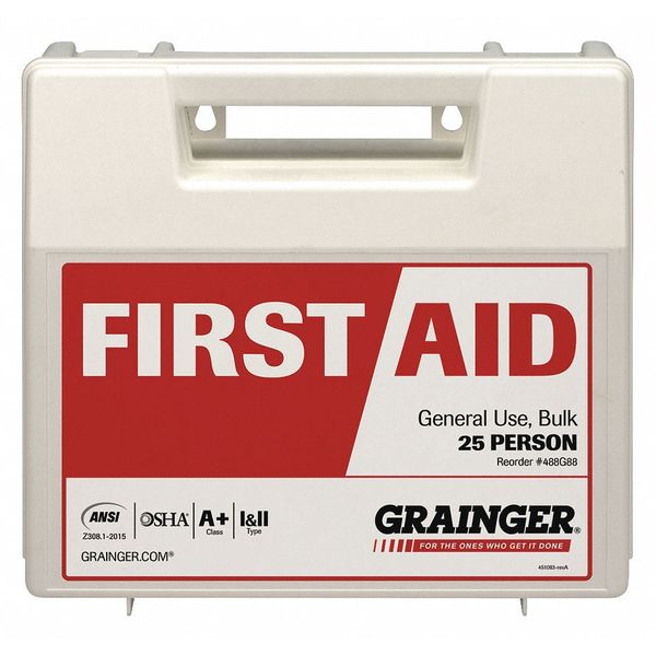 First Aid Kit, Plastic, 25 Person