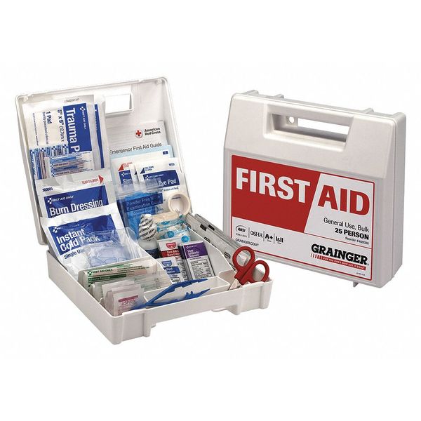 First Aid Kit, Plastic, 25 Person