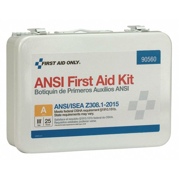 First Aid Kit, Metal, 25 Person