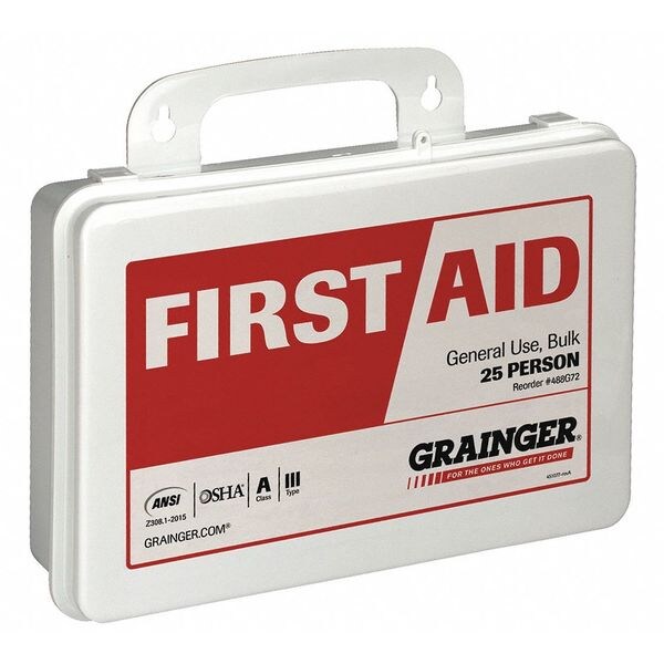 First Aid Kit, Plastic, 25 Person