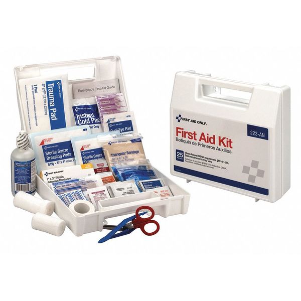 First Aid Kit, Plastic, 25 Person