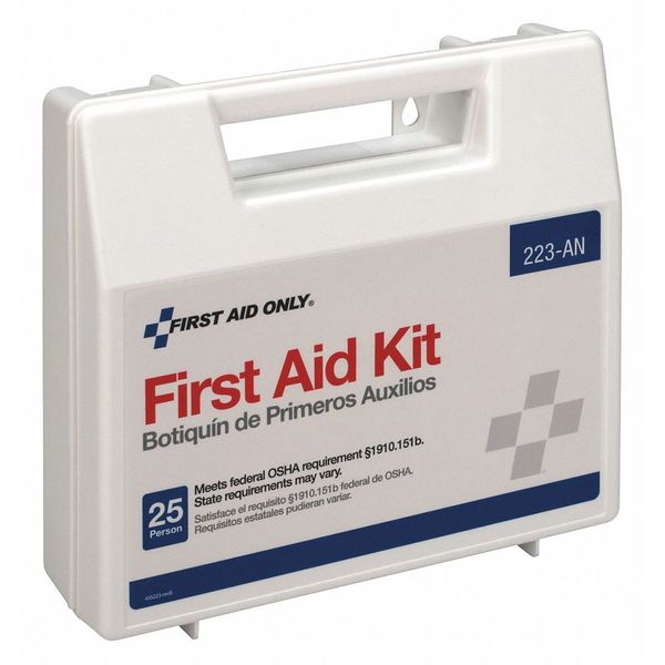 First Aid Kit, Plastic, 25 Person