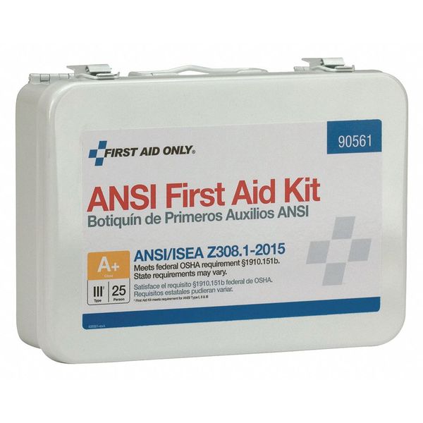First Aid Kit, Metal, 25 Person