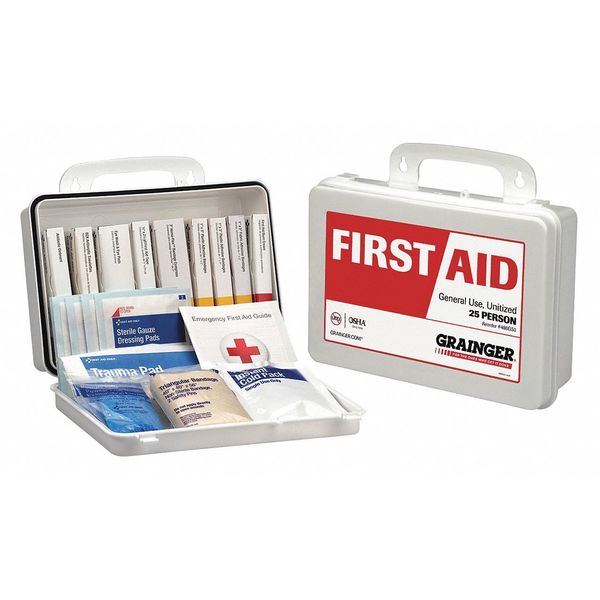 First Aid Kit, Plastic, 25 Person