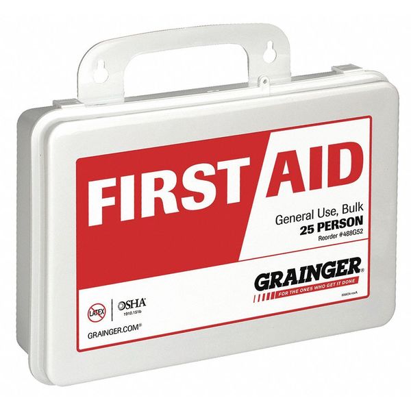 First Aid Kit, Plastic, 25 Person