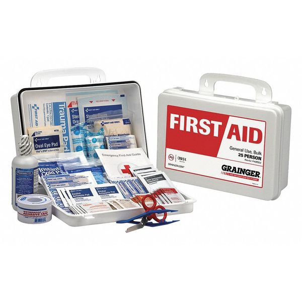 First Aid Kit, Plastic, 25 Person