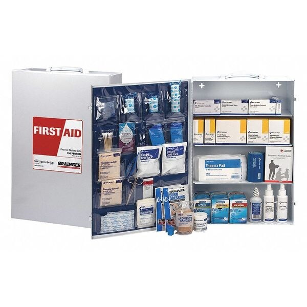 First Aid Cabinet, Metal, 150 Person