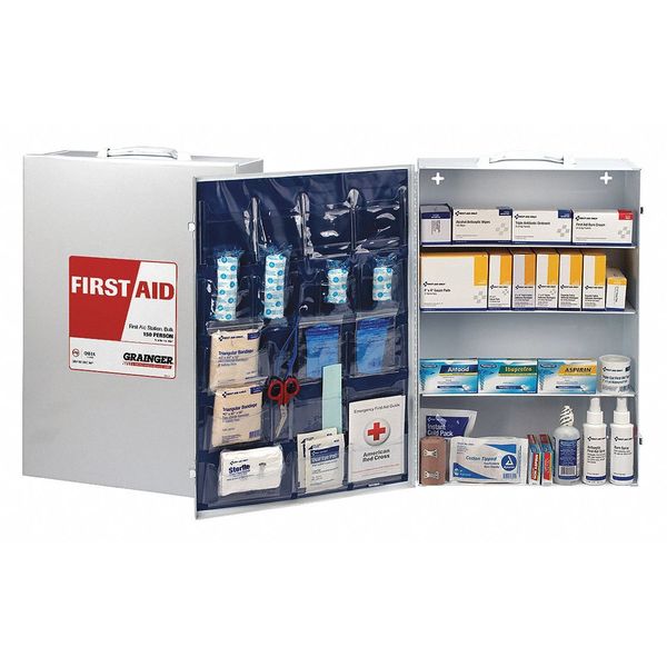 First Aid Cabinet, Metal, 150 Person