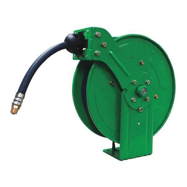 Spring Return Hose Reel, 3/8 in Hose Dia., 25 ft Length, 300 psi