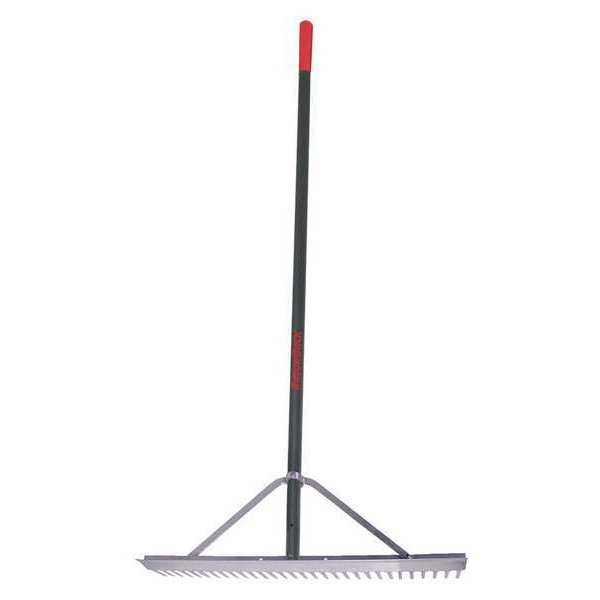Landscape Rake, 30 in. W, Aluminum Handle