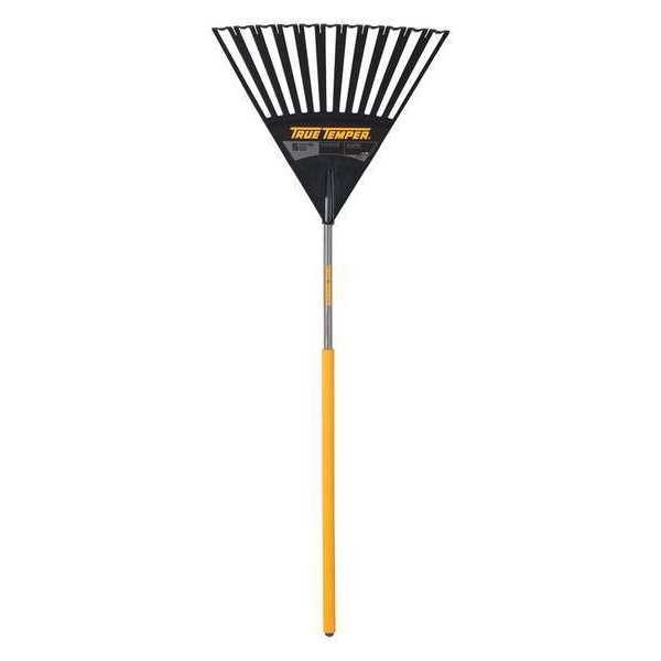 Leaf Rake, 24 in. W, Wood Handle, 11 Tines