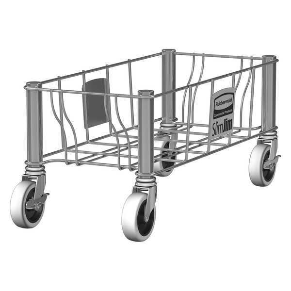 Container Dolly, 100 lb, Single, 9in H, Gray
