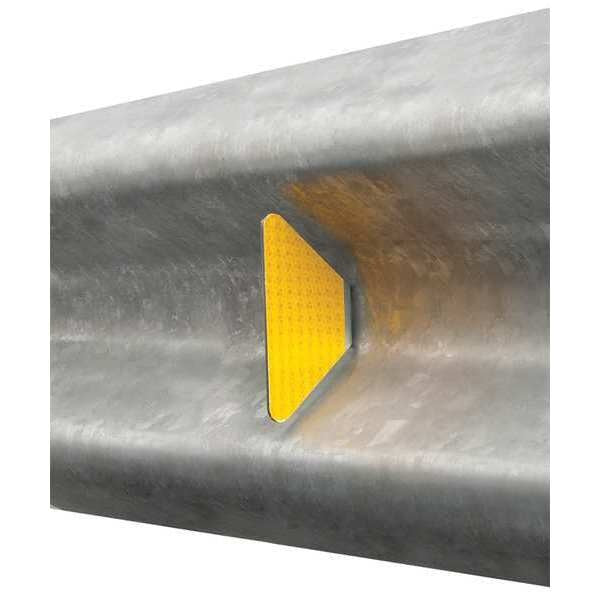 Bolt-On Guardrail Reflector, Steel, PK50