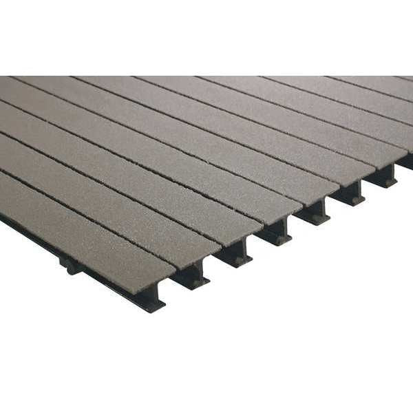 Pedestrian Pultruded Grating, 144 in Span, Grit-Top Surface, ISOFR Resin, Light Gray