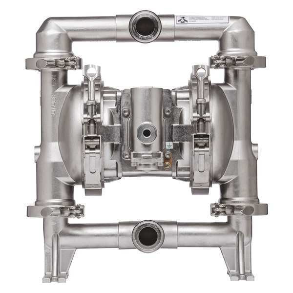 Double Diaphragm Pump, Stainless steel, Air Operated, Santoprene