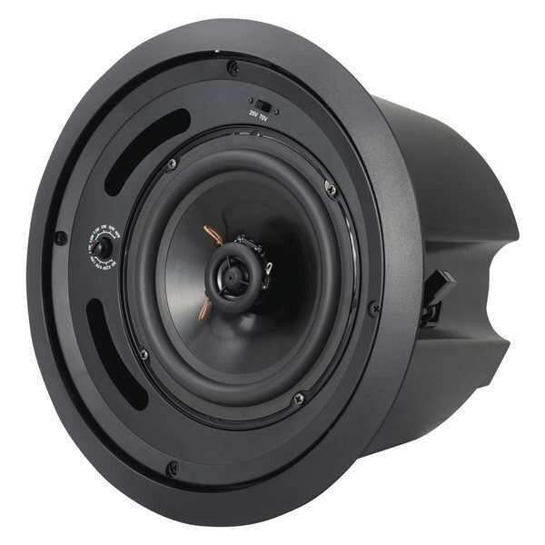 In-Ceiling Speaker, 4.5 lb., Black, 87dB