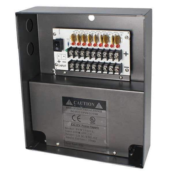 Camera Power Supply, 8-1/2 in H, UL Listed