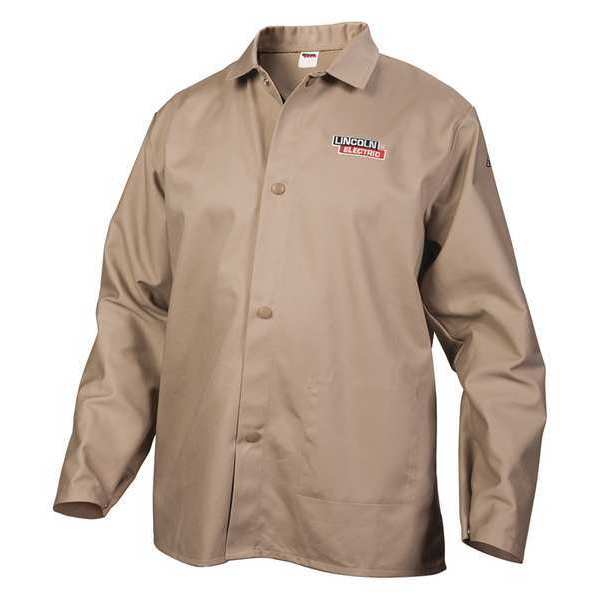 Welding Jacket, Khaki, 2XL, 33 in. L