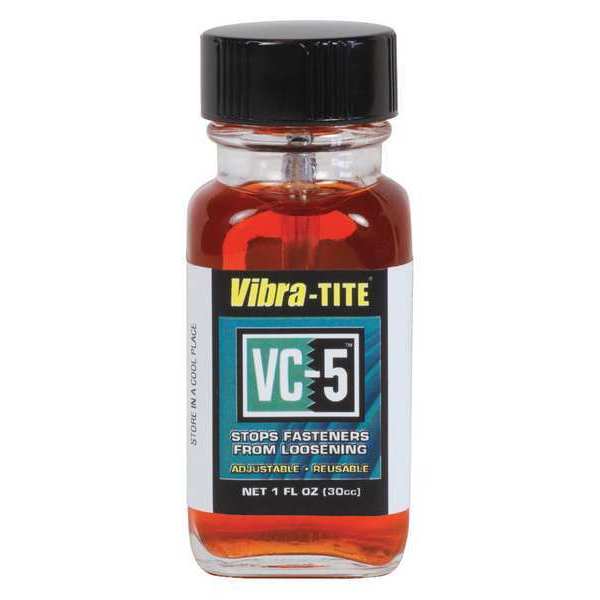 Reusable Threadlocker, VIBRA-TITE VC-5, Red, High Strength, Liquid, 30 mL Bottle