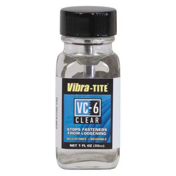 Reusable Threadlocker, VIBRA-TITE VC-6, Clear, High Strength, Liquid, 30 mL Bottle