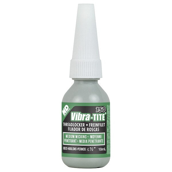 Wicking Threadlocker, VIBRA-TITE 150, Green, Medium Strength, Liquid, 10 mL Bottle