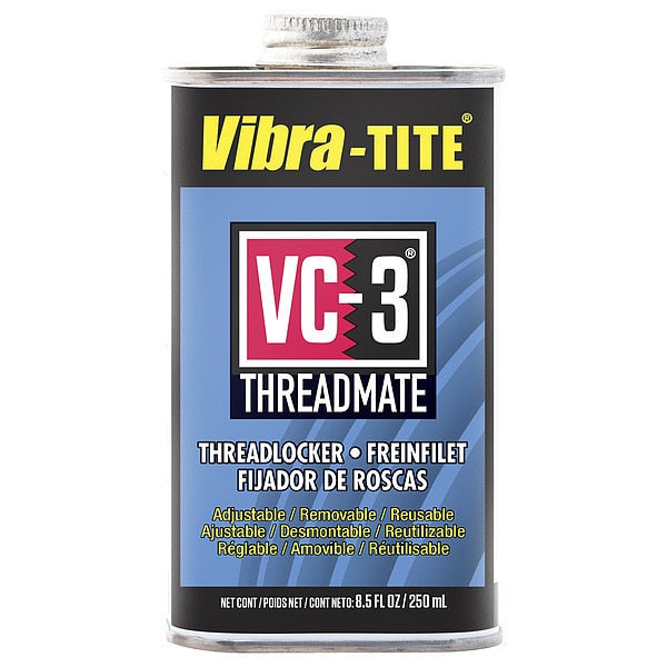 Reusable Threadlocker, VIBRA-TITE VC-3, Red, High Strength, Liquid, 250 mL Can