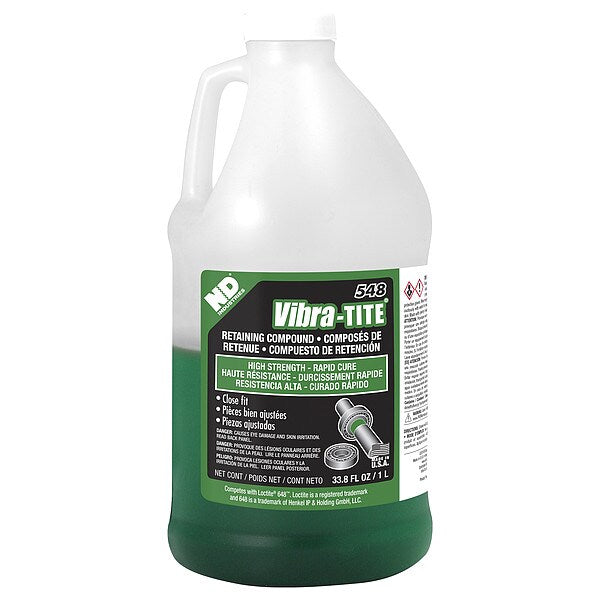 Retaining Compound, 548 Series, Green, Liquid, High Strength, 1L Jug