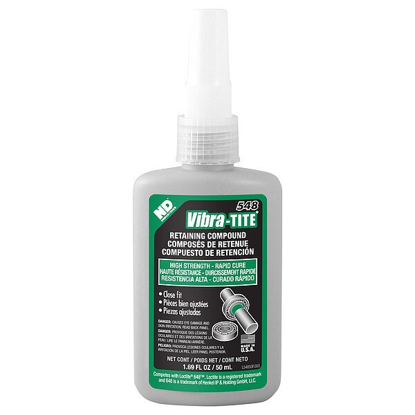 Retaining Compound, 548 Series, Green, Liquid, High Strength, 50 mL Bottle