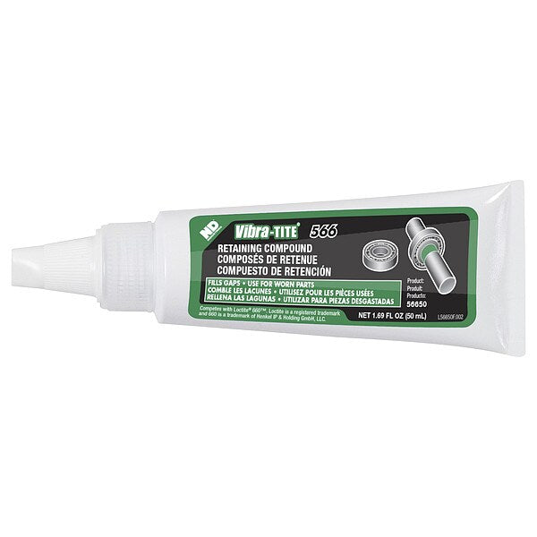 Retaining Compound, 566 Series, Gray, Paste, 50ml Tube