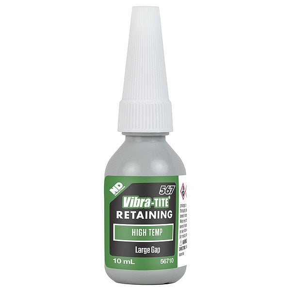 Retaining Compound, 567 Series, Green, Liquid, High-Temperature Resistant, Oil Tolerant, 10ml