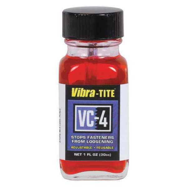 Reusable Threadlocker, VIBRA-TITE VC-4, Red, High Strength, Liquid, 30 mL Bottle