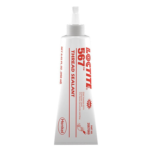 Pipe Thread Sealant, 567, 8.5 fl oz, Tube, Off-White, High-Temo Resistant