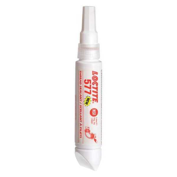 Pipe Thread Sealant, 250mL, Medium, Yellow Loctite 577 Thread Sealant