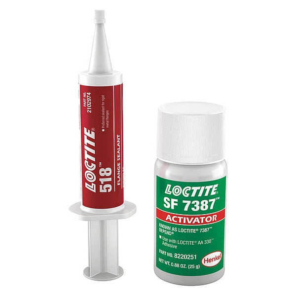 Anaerobic Gasket Sealant, 25 mL, Red, Temp Range -65 to 300 Degrees F