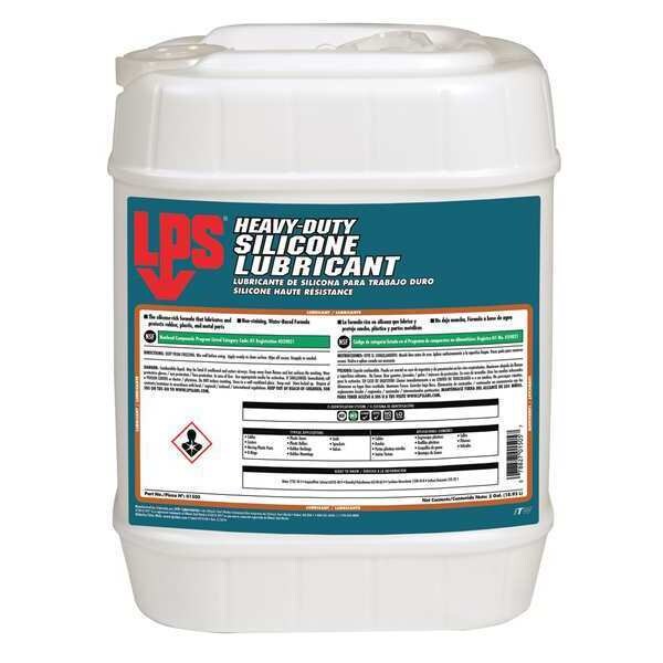 Heavy Duty Silicone Lubricant, White, 5 Gal.