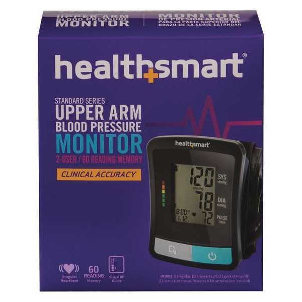 Blood Pressure Monitor, Arm, Blk, 0.89 lb.