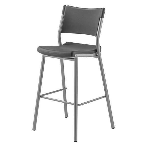 Cafe Height Stool, Plastic Charcoal