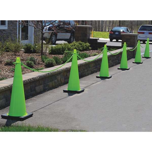 Traffic Cone Kit, UV Inhibited Polyethylene, Green