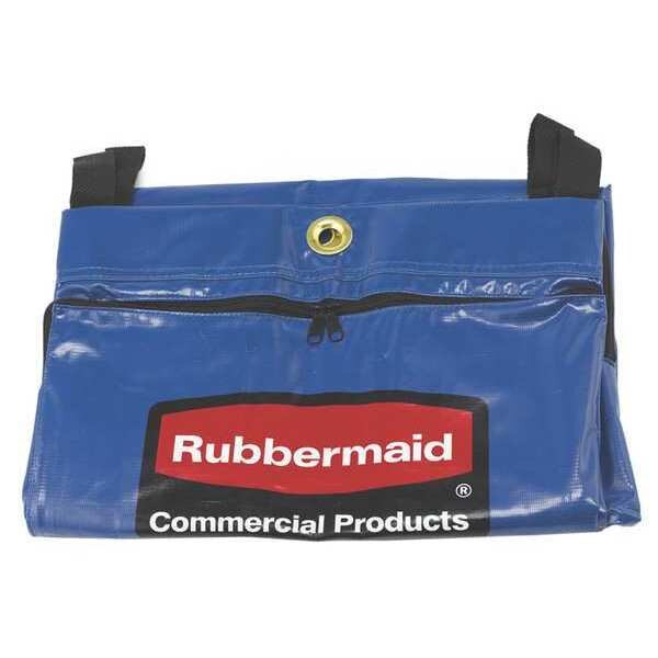 Recycling Cart Bag, Vinyl, 34 gal., Blue