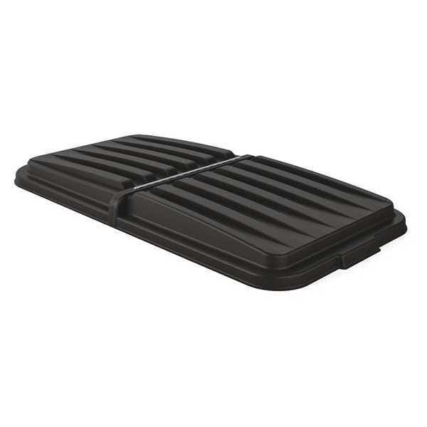 Tilt Truck Lid, Black, 1-1/2cu. yd., Hinged