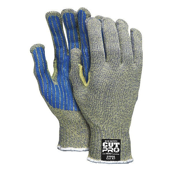 Cut Resistant Coated Gloves, A7 Cut Level, PVC, XL, 1 PR